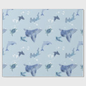 Meereslebewesen Geschenkpapier (Flach)