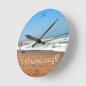 Meereslebewesen Liebe lachen Runde Wanduhr (Winkel)