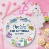 Meereslebewesen, Meereslebejunge Geburtstagspapier Pappteller (Party)