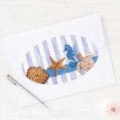 Meereslebewesen Ovaler Aufkleber (Umschlag)