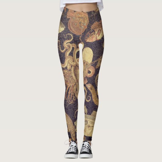 Meereslebewesen, Pompeji-Mosaik Leggings (Vorderseite)