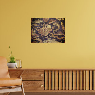 Meereslebewesen, Pompeji-Mosaik Poster