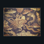 Meereslebewesen, Pompeji-Mosaik Postkarte<br><div class="desc">Mosaik der Meereslebewesen, Pompeji, Italien.</div>