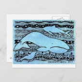 Meereslebewesen Postkarte (Vorne/Hinten)