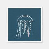 Meereslebewesen Quallen modern Serviette (Vorderseite)