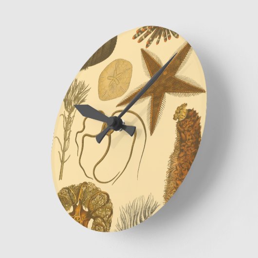 Meereslebewesen Runde Wanduhr (Winkel)
