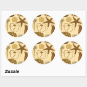 Meereslebewesen Runder Aufkleber (Blatt)