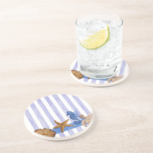 Meereslebewesen Sandstein Untersetzer (Seite)