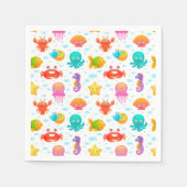 Meereslebewesen Serviette (Vorderseite)