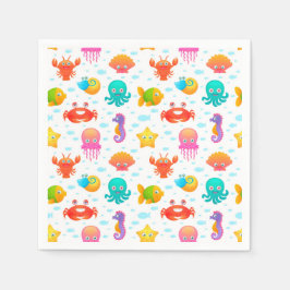 Meereslebewesen Serviette