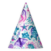 Meereslebewesen unter dem Meer zum Geburtstag Partyhütchen (Links)