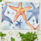 Meereslebewesen Wassersportler Geschirrtuch (Gefaltet)