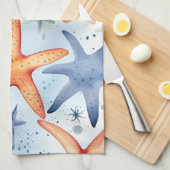 Meereslebewesen Wassersportler Geschirrtuch (Viertel Falte)