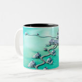 Meereslebewesen Zweifarbige Tasse (Vorderseite Links)