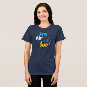 Meeresluft und Sonne Tri-Blend Shirt (Vorderseite voll)