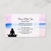 *~* Meeresmeer Yoga Beach Mindfulness Meditation Visitenkarte (Rückseite)