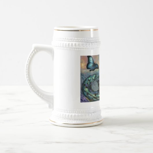 "Meeresmonarchin' Bierglas (Links)
