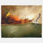 MEERESMONSTERS FLEECEDECKE (Vorderseite (Horizontal))