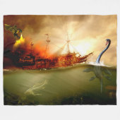 MEERESMONSTERS FLEECEDECKE (Vorderseite (Horizontal))