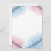 Meeresmuschel Geschlechterenthüllung Er oder Sie W Einladung (Rückseite)