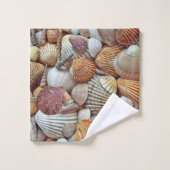 Meeresmuscheln Badhandtuch Set (Waschlappen)