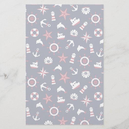 Meeresmuster Briefpapier (Vorderseite)