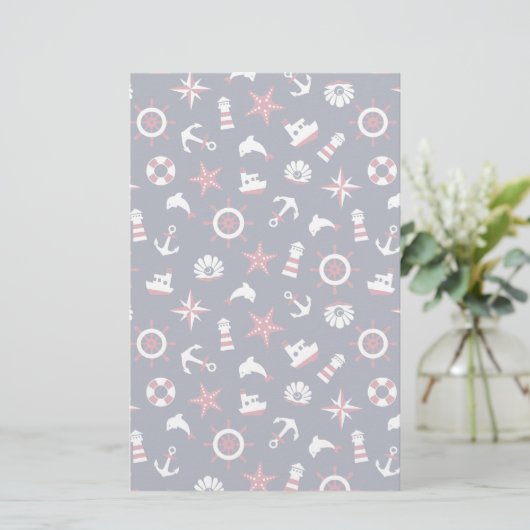 Meeresmuster Briefpapier (Stehend Vorderseite)