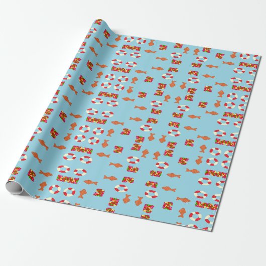 Meeresmuster Geschenkpapier (Ungerollt)