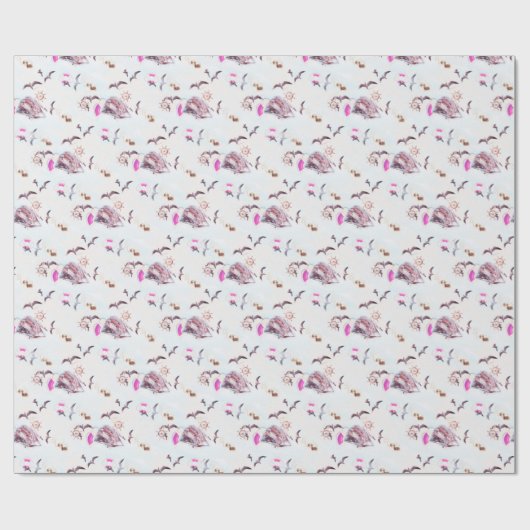 Meeresmuster Geschenkpapier (Flach)