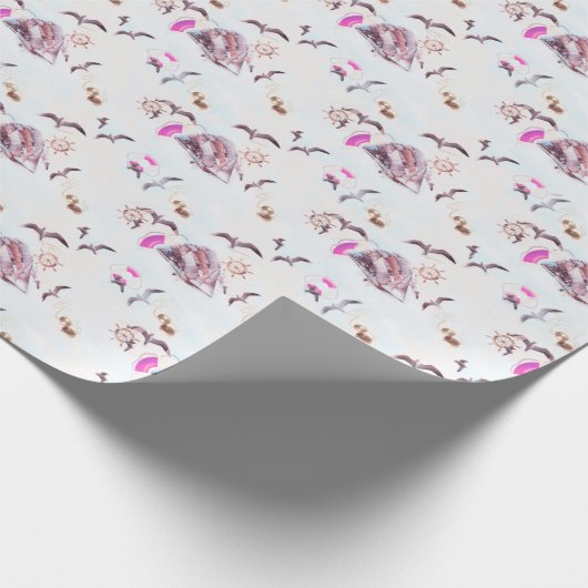 Meeresmuster Geschenkpapier (Ecke)