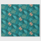 Meeresmuster Geschenkpapier (Flach)