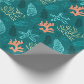 Meeresmuster Geschenkpapier (Ecke)
