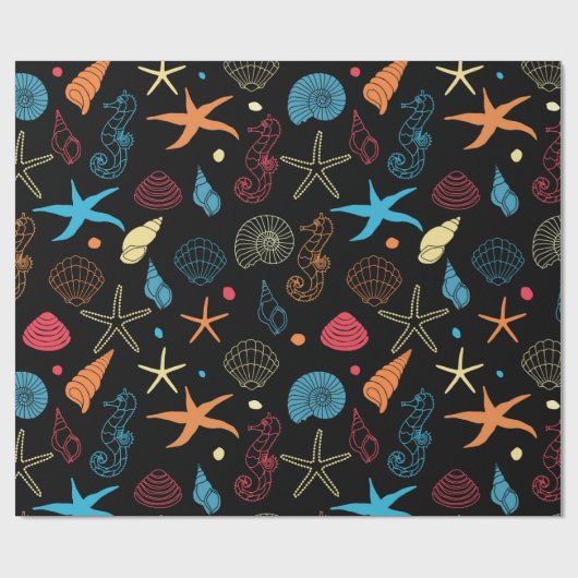 Meeresmuster Geschenkpapier (Flach)