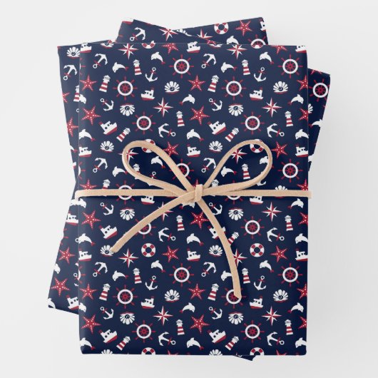 Meeresmuster Geschenkpapier Set (Beispiel)