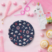 Meeresmuster Pappteller (Party)