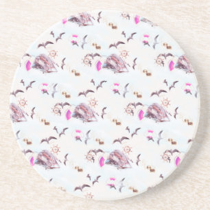 Meeresmuster Sandstein Untersetzer