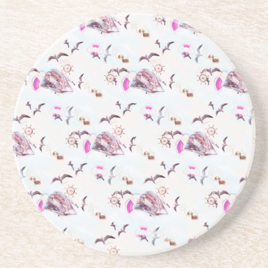 Meeresmuster Sandstein Untersetzer (Vorne)