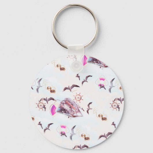 Meeresmuster Schlüsselanhänger (Vorderseite)