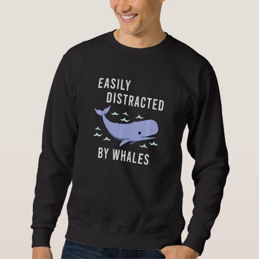 Meeresnatur abgelenkt durch Wale Sweat Sweatshirt (Vorderseite)