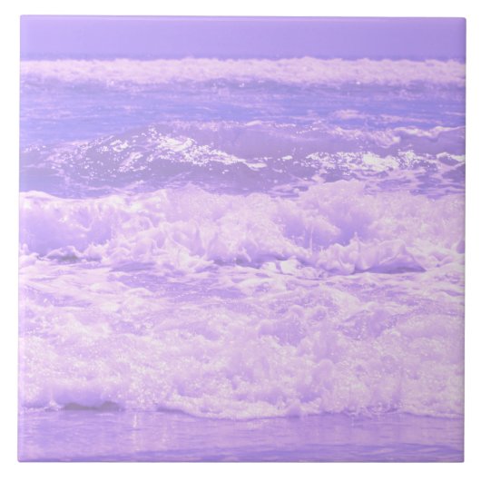 Meeresnaturwellen Schaumwasser Fliese (Vorderseite)