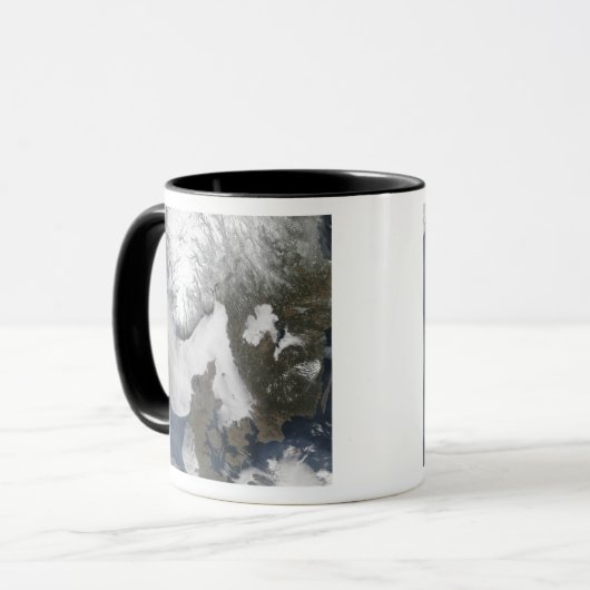 Meeresnebel in Skandinavien Tasse (Vorderseite Links)