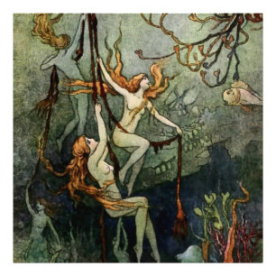 „Meeresnymphen“ von Warwick Goble Fotodruck