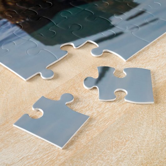 Meeresotter, der im Ozean zurückschweben Puzzle (Seite)