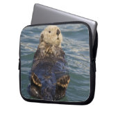 Meeresotter spielen auf Eisbergen bei Surprise Inl Laptopschutzhülle (Vorderseite Links)