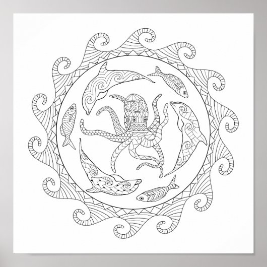 Meerespflanze für Erwachsene Poster (Vorne)