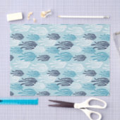 Meerespflanze-Ozean-Blau Seidenpapier (Handwerk)