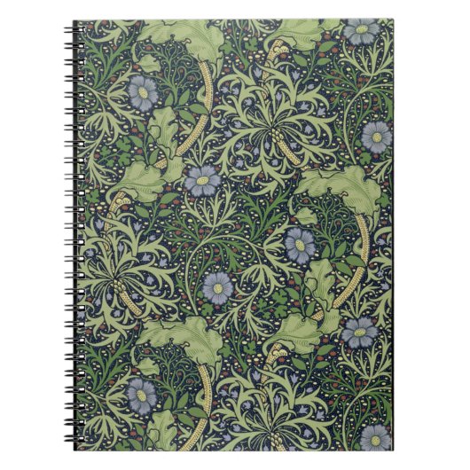 Meerespflanze-Tapeten-Entwurf, gedruckt durch Notizblock (Vorderseite)