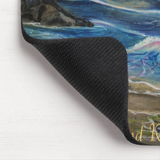 Meerespflanze und Rockpools. Mousepad (Ecke)