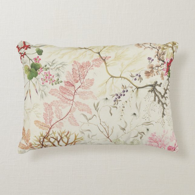 Meerespflanzeentwurf für silk Material (w/c auf Dekokissen (Vorderseite)