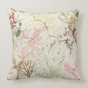 Meerespflanzeentwurf für silk Material (w/c auf Kissen